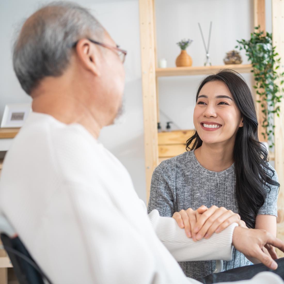 A care mentor offering warm one-to-one support